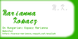 marianna kopacz business card